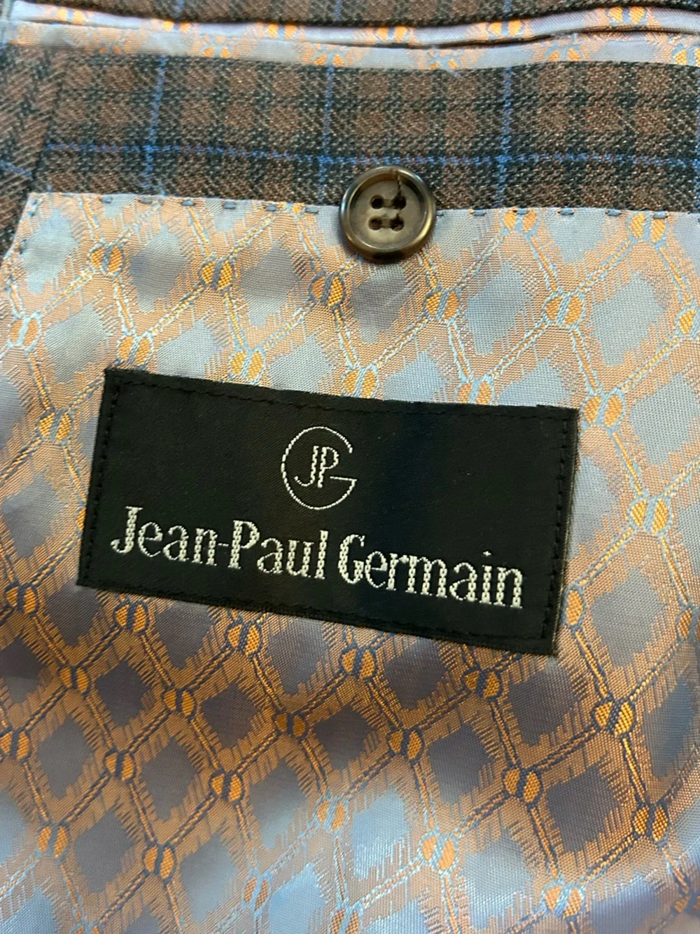 Vintage Jean-Paul Germain Men’s Silk Wool Plaid Sport Coat 46S